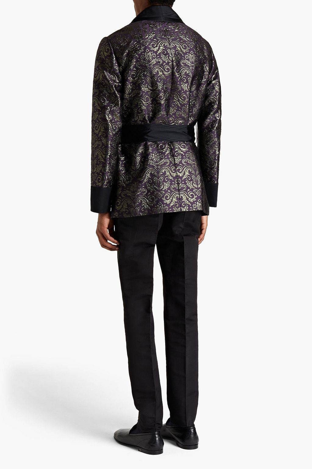 DOLCE&GABBANA Moire-paneled brocade blazer