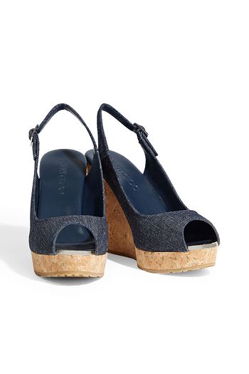 Jimmy choo denim wedge cheap