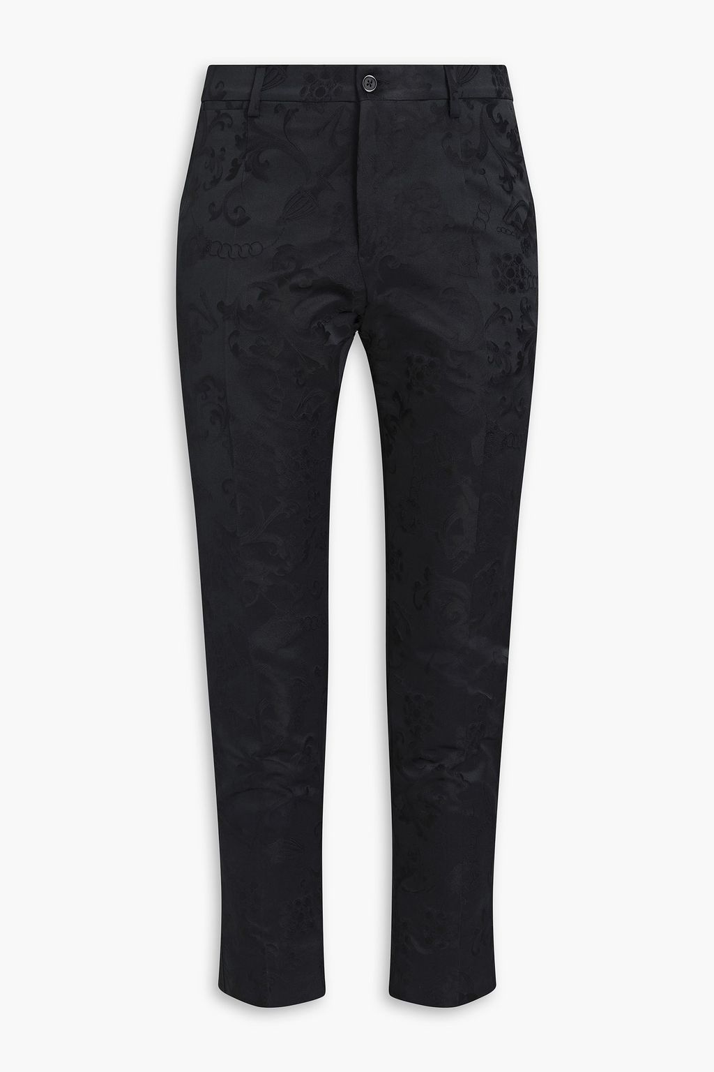silk-blend satin-jacquard pants 