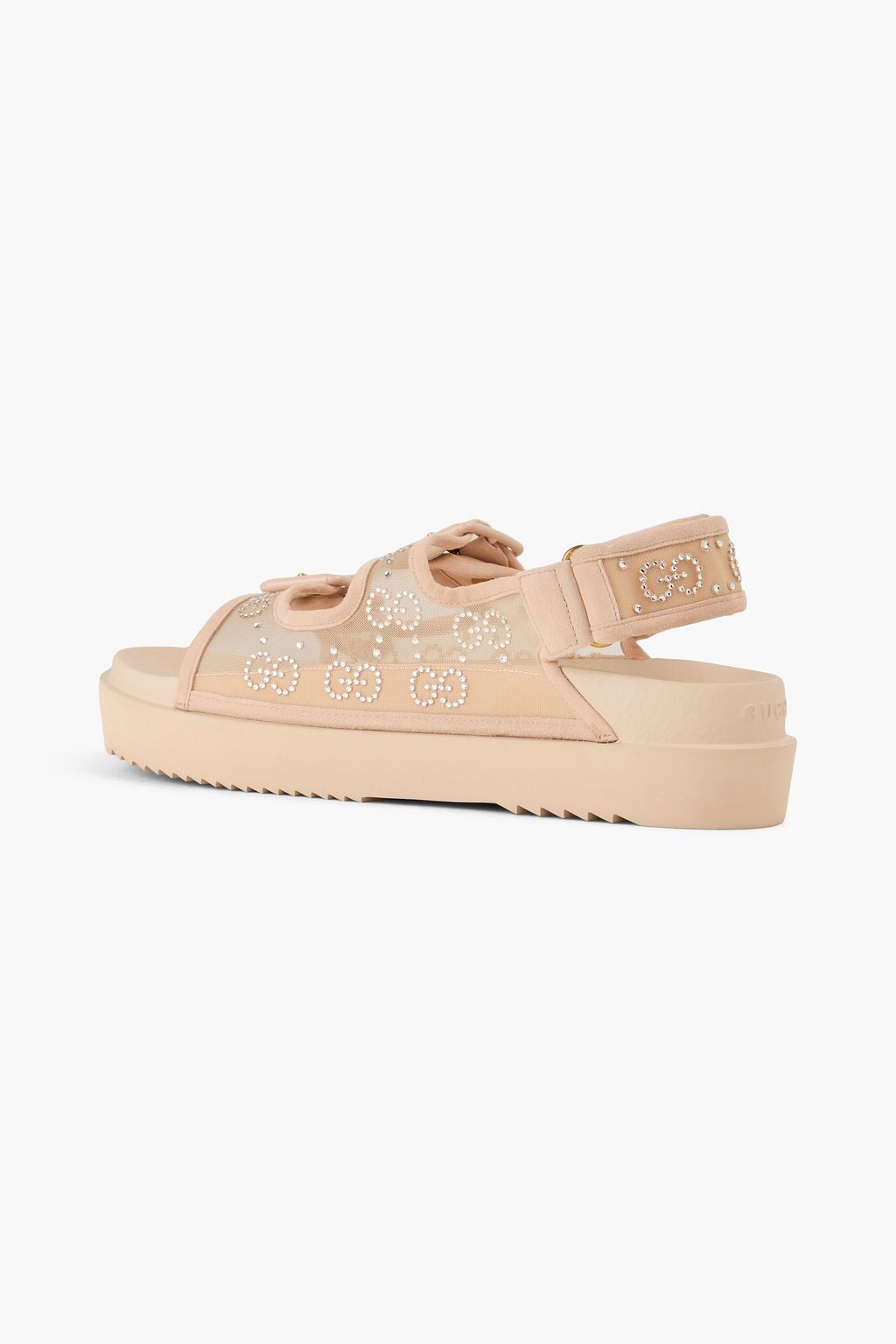 GUCCI Isla GG crystal-embellished tulle platform slingback sandals