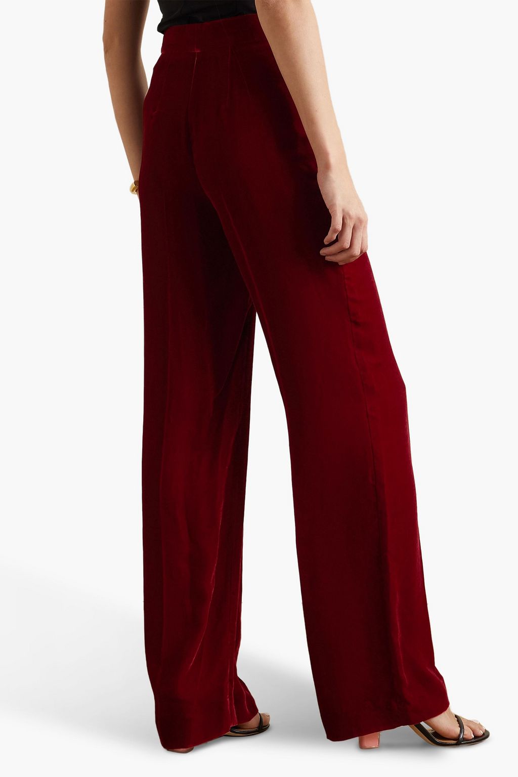 STELLA MCCARTNEY ベルベット ストレートレッグパンツ