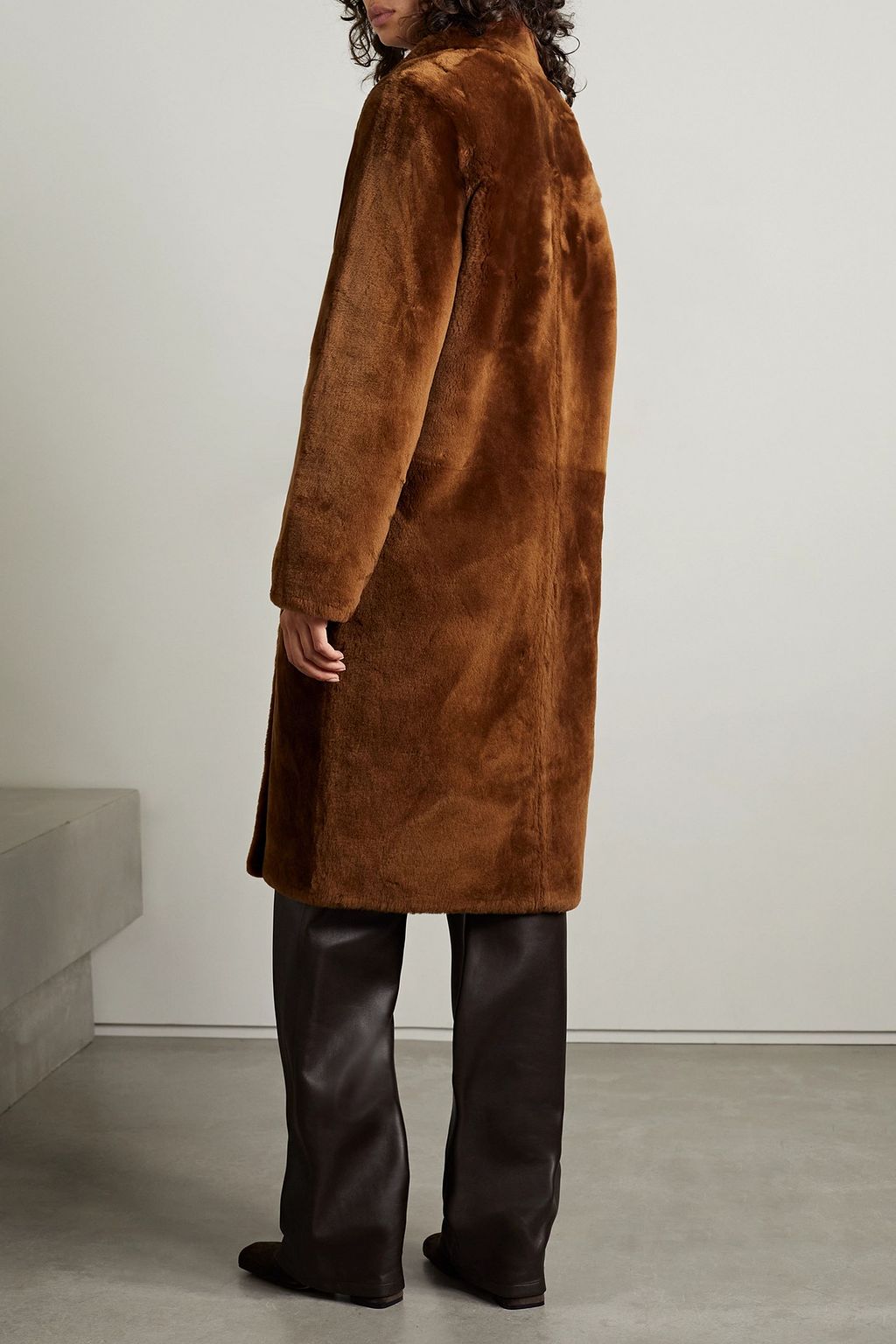 YVES SALOMON Double-breasted shearling coat