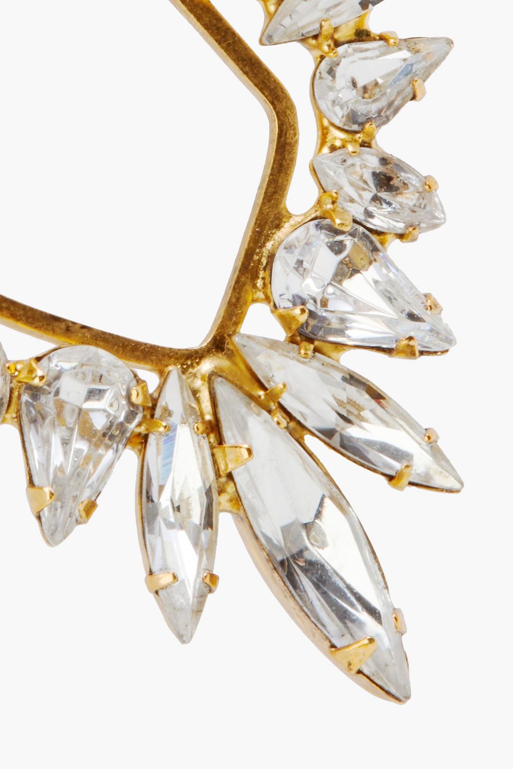 ELIZABETH COLE 24-karat gold-plated crystal earrings