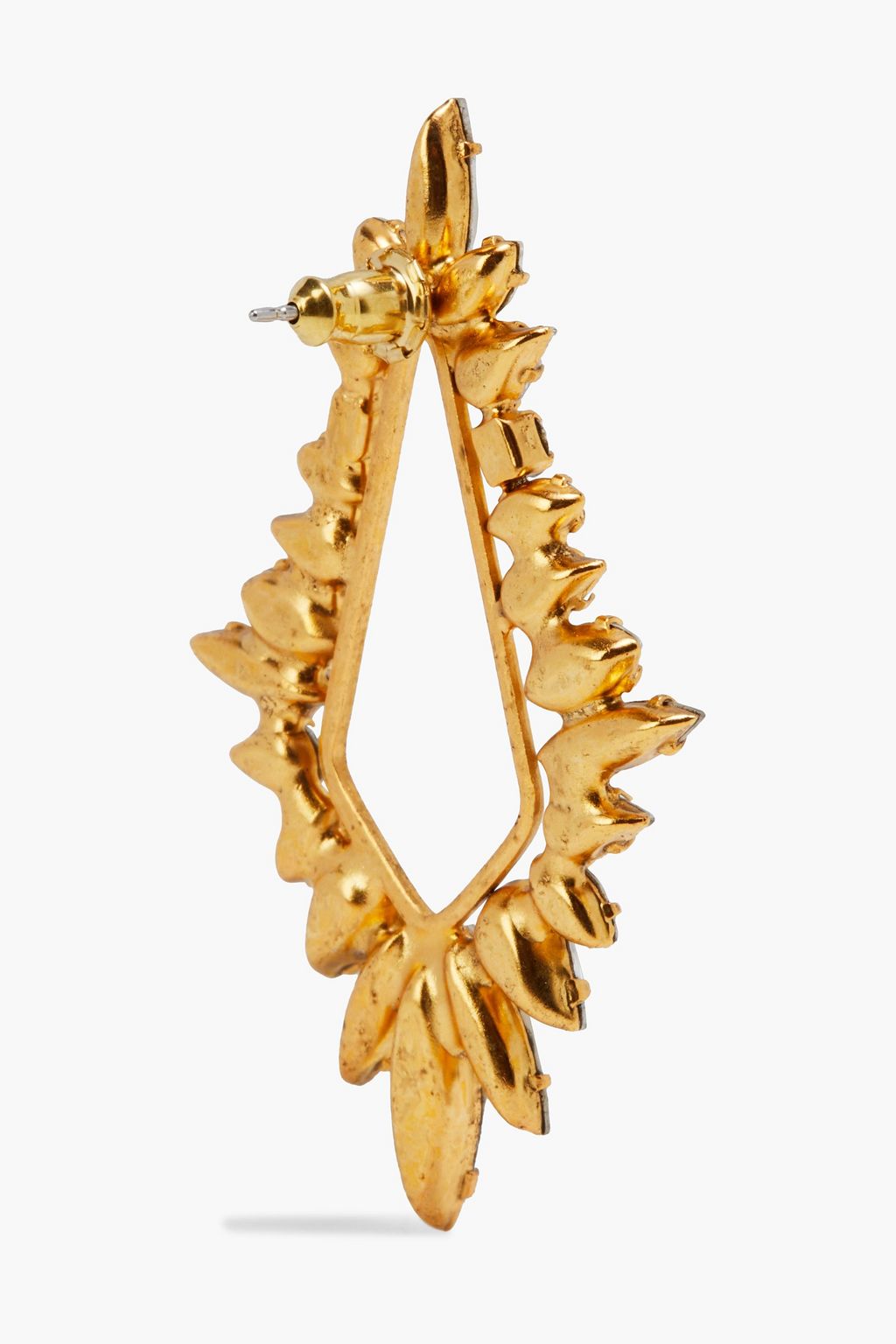ELIZABETH COLE 24-karat gold-plated crystal earrings
