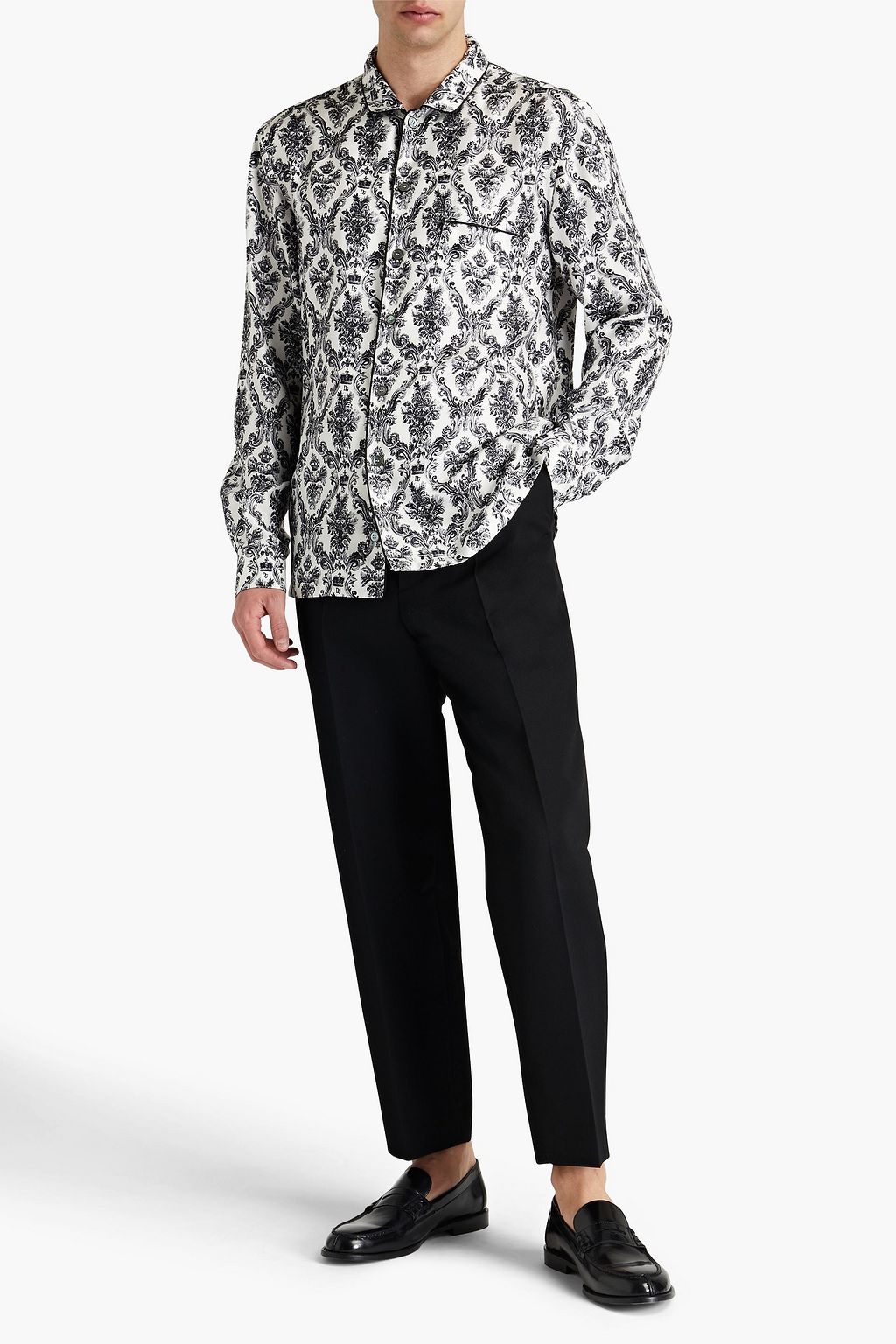 DOLCE&GABBANA Printed silk-twill shirt