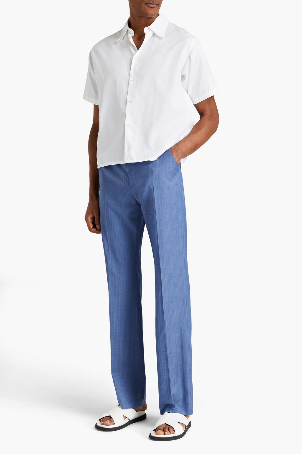 DOLCE & GABBANA Herringbone wool pants