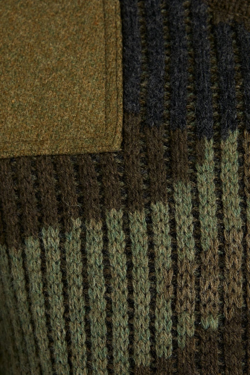 VALENTINO Camouflage-print jacquard-knit wool sweater