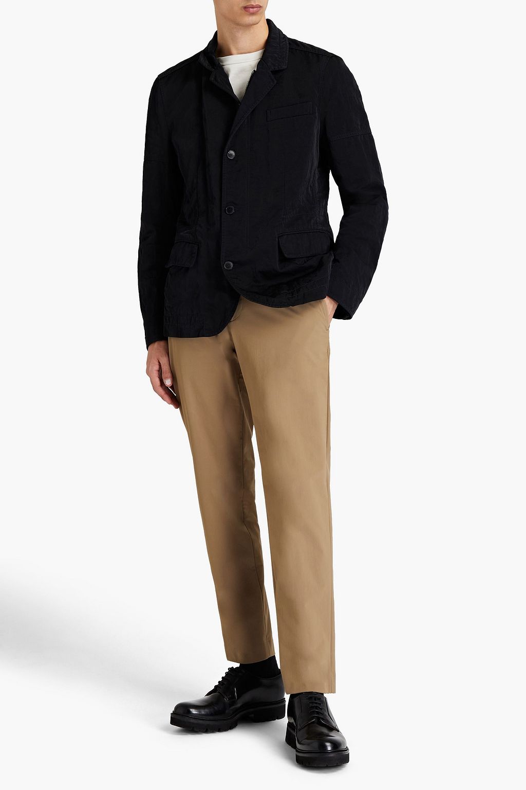 VALENTINO Shell-paneled cotton-gabardine jacket