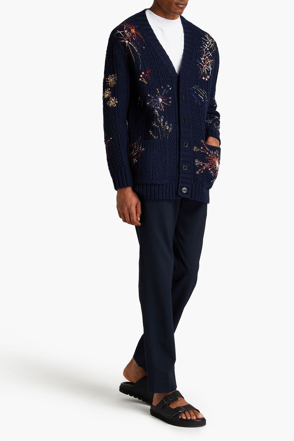 VALENTINO GARAVANI Embroidered wool cardigan