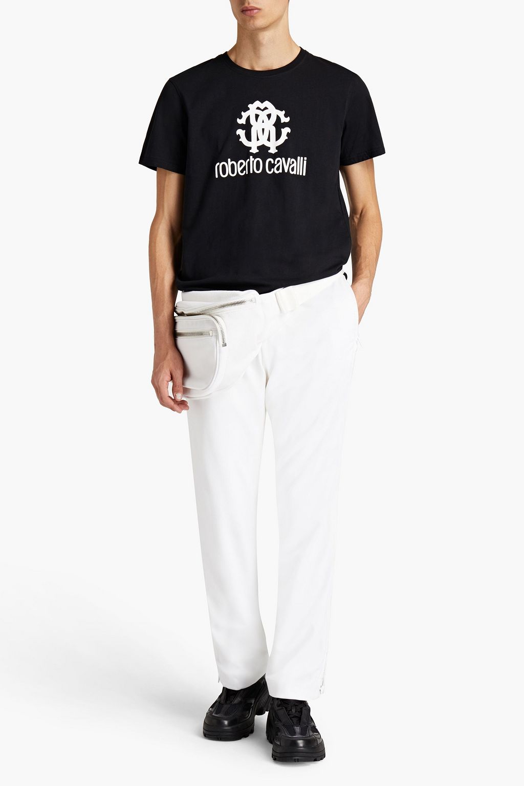 ROBERTO CAVALLI Logo-print cotton-jersey T-shirt