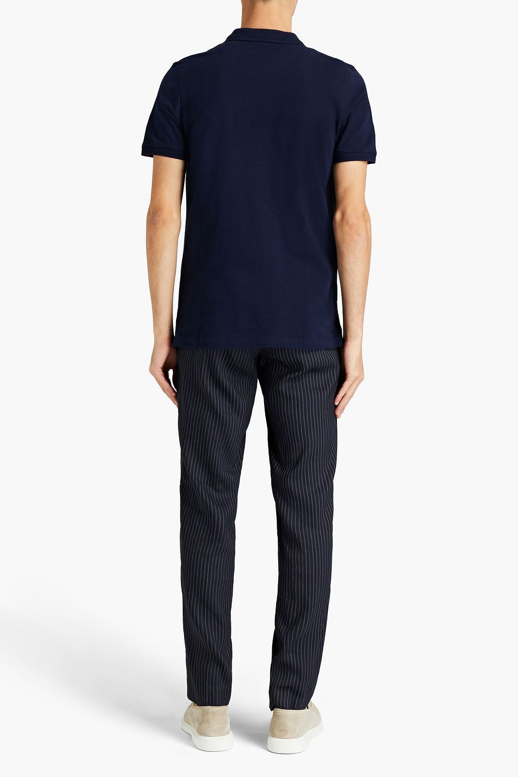 ROBERTO CAVALLI Logo-embroidered cotton-piqué polo shirt