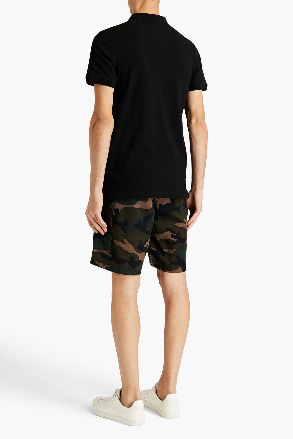 ROBERTO CAVALLI Logo-embroidered cotton-piqué polo shirt