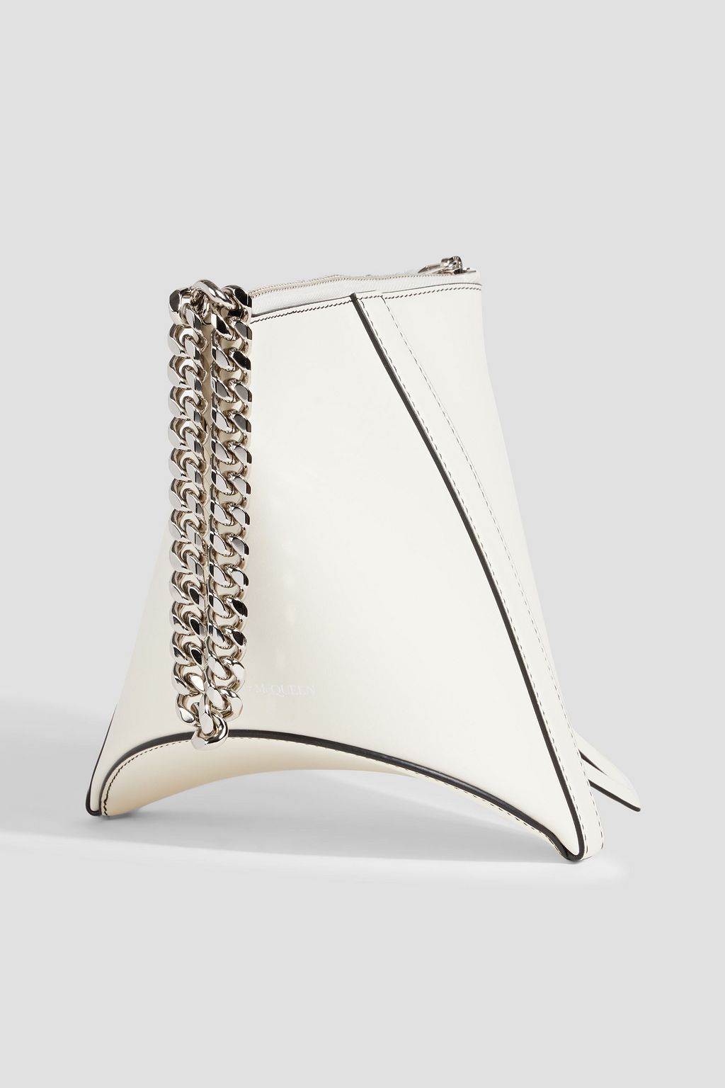MCQUEEN The Curve leather clutch