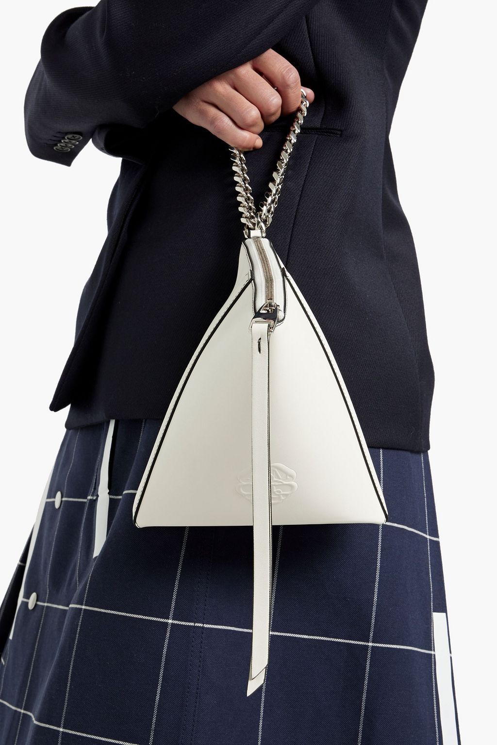 MCQUEEN The Curve leather clutch