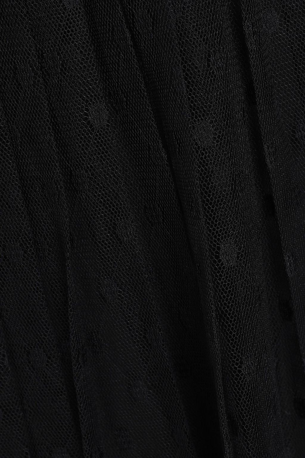DOLCE&GABBANA Layered point d'esprit and satin midi skirt