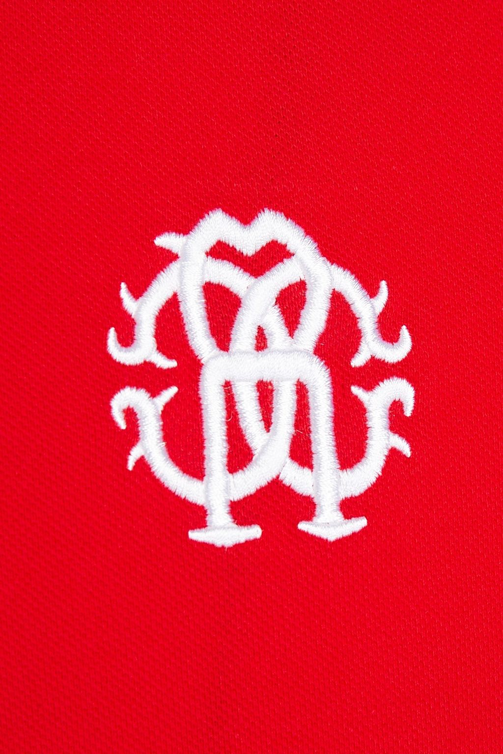 ROBERTO CAVALLI Logo-embroidered cotton-piqué polo shirt