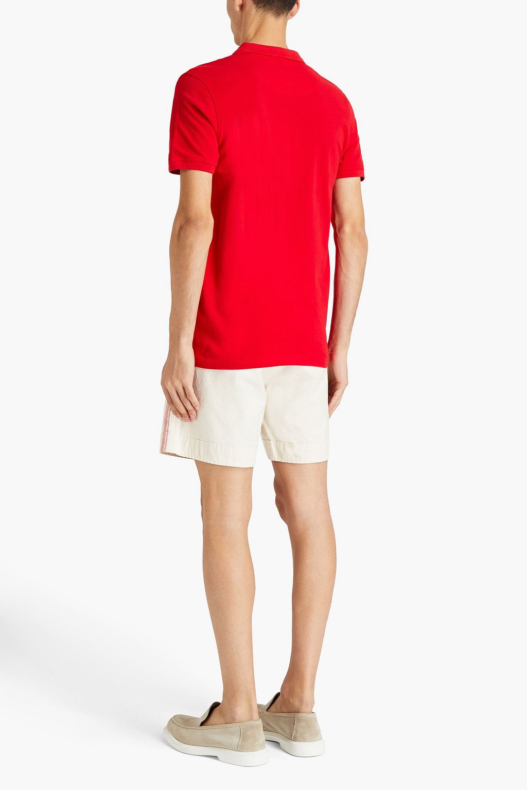 ROBERTO CAVALLI Logo-embroidered cotton-piqué polo shirt