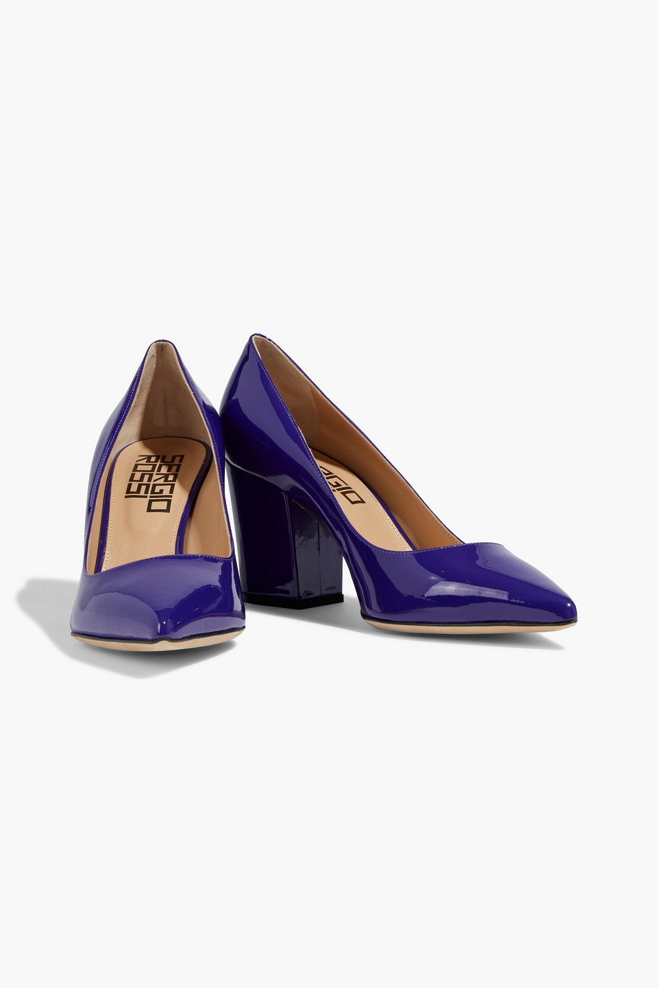 Sergio Rossi Patent-leather Pumps In Purple