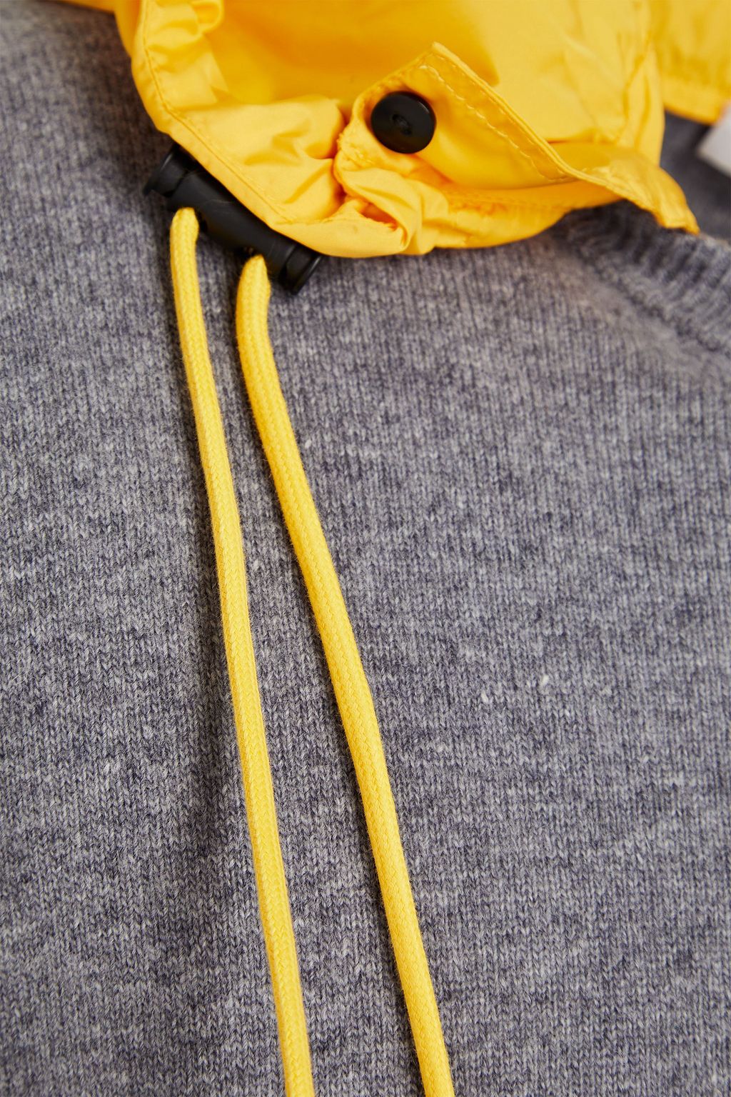 VALENTINO GARAVANI Shell-paneled wool hooded sweater