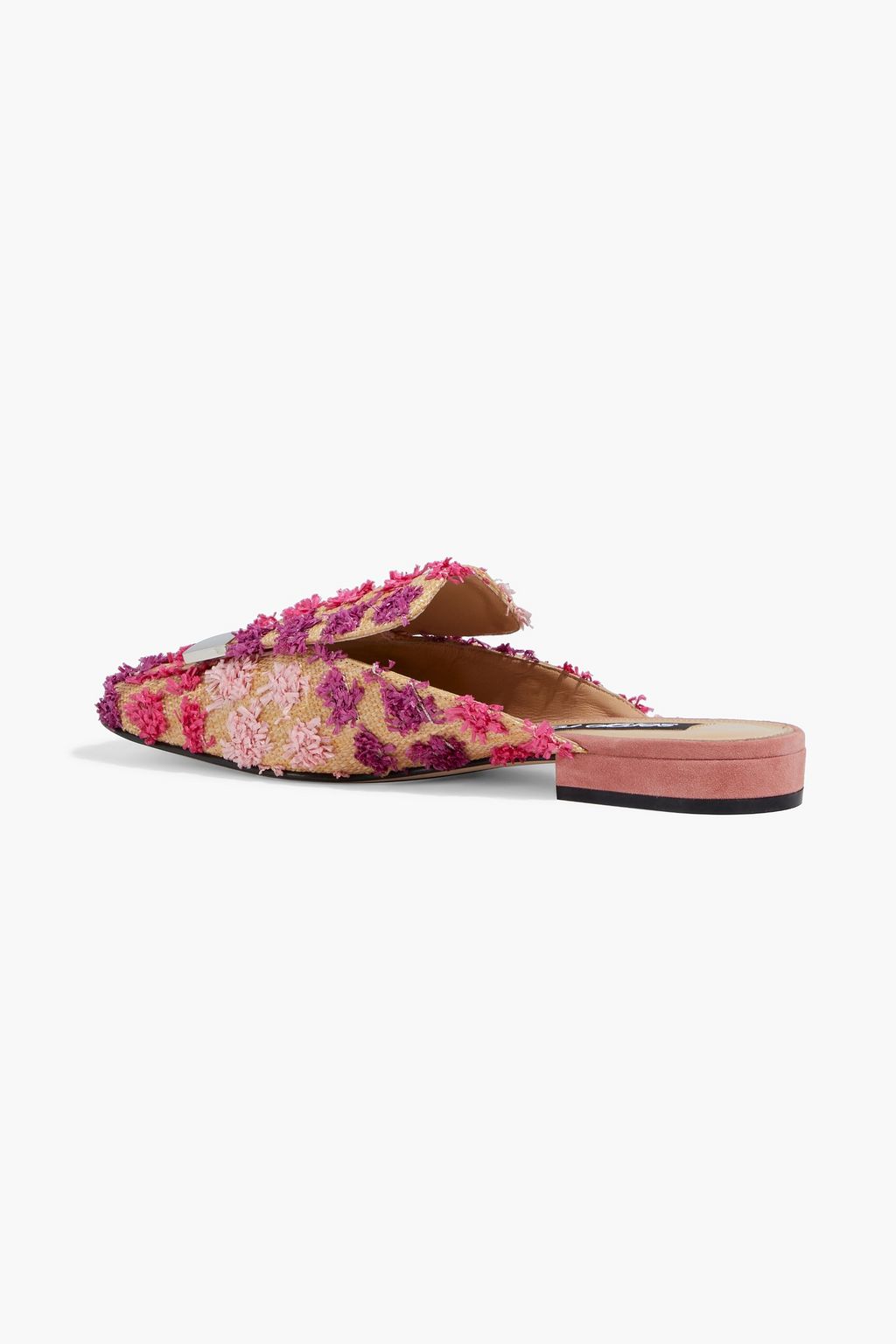 SERGIO ROSSI sr1 embellished raffia slippers