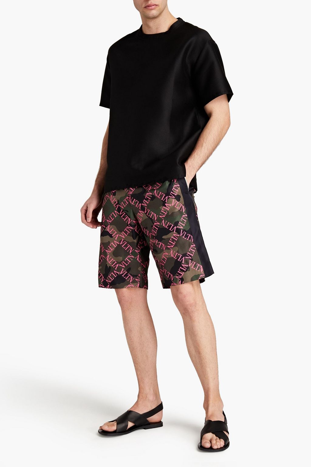 VALENTINO GARAVANI Printed silk shorts