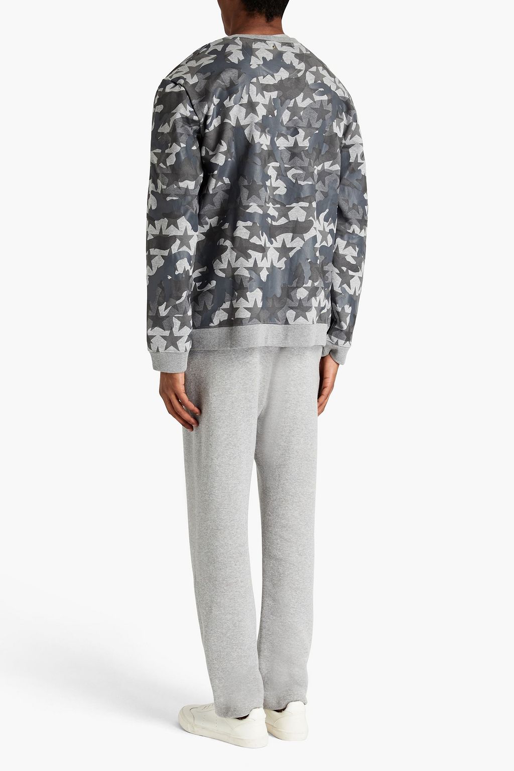 VALENTINO Printed French cotton-terry sweatshirt