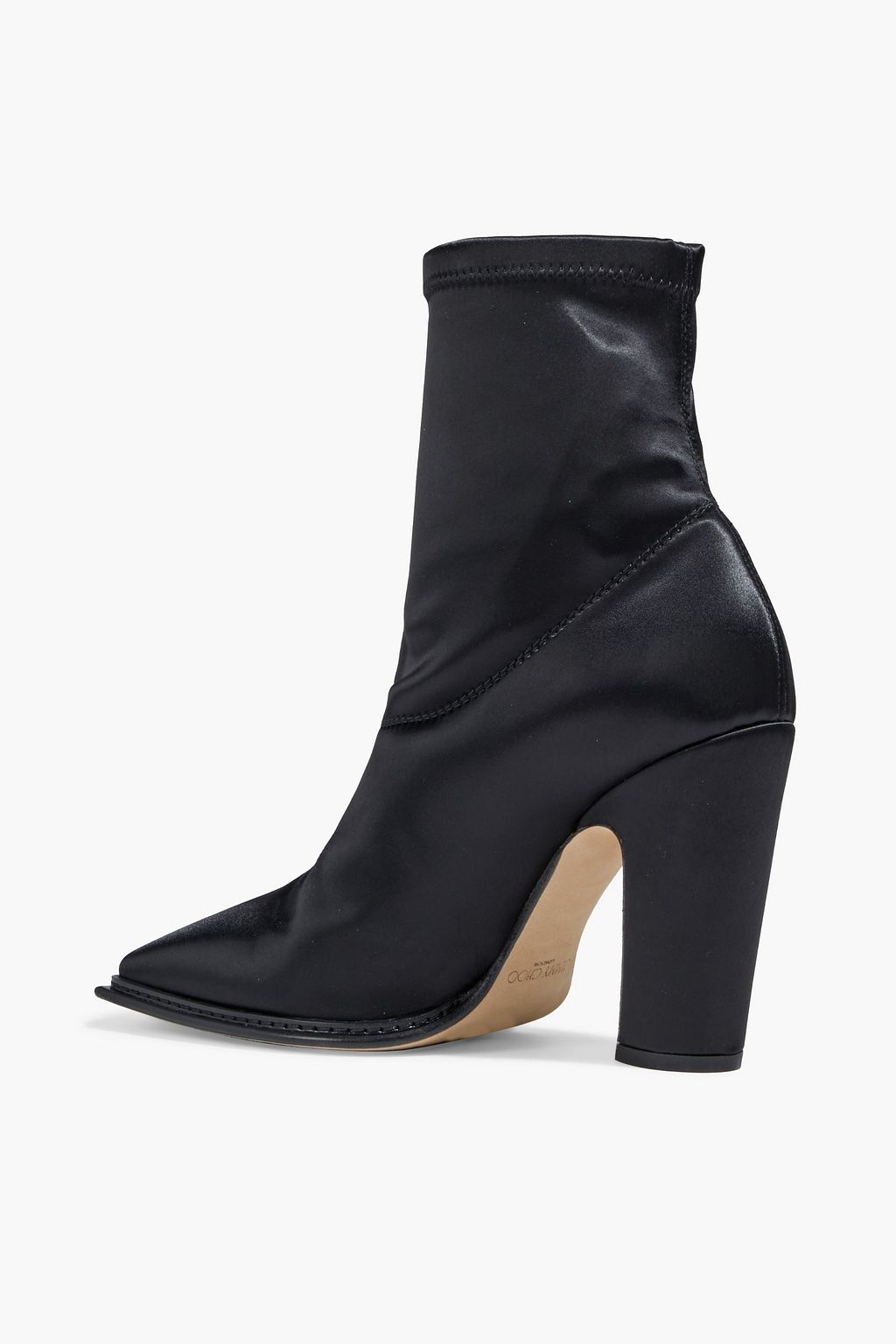 JIMMY CHOO Mica stretch-satin ankle boots