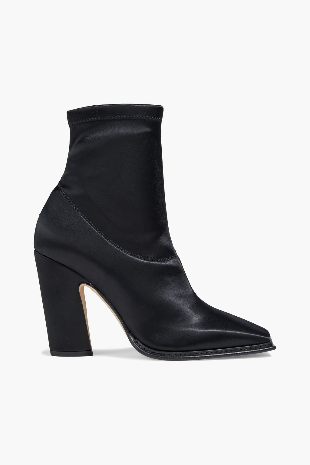 Black satin ankle boots shop