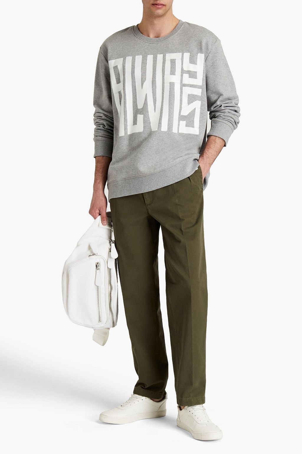 VALENTINO GARAVANI Printed French cotton-terry sweatshirt