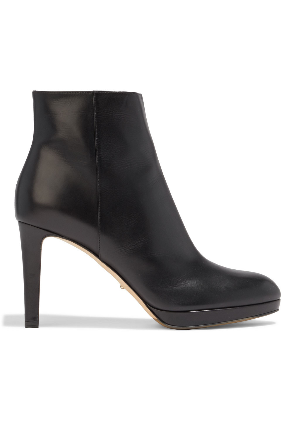 Sergio Rossi Leather Platform Ankle Boots In Black