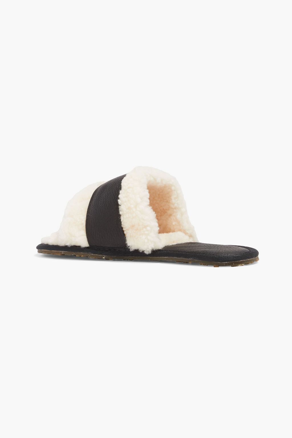 AUSTRALIA LUXE COLLECTIVE Muchas leather-trimmed shearling slides
