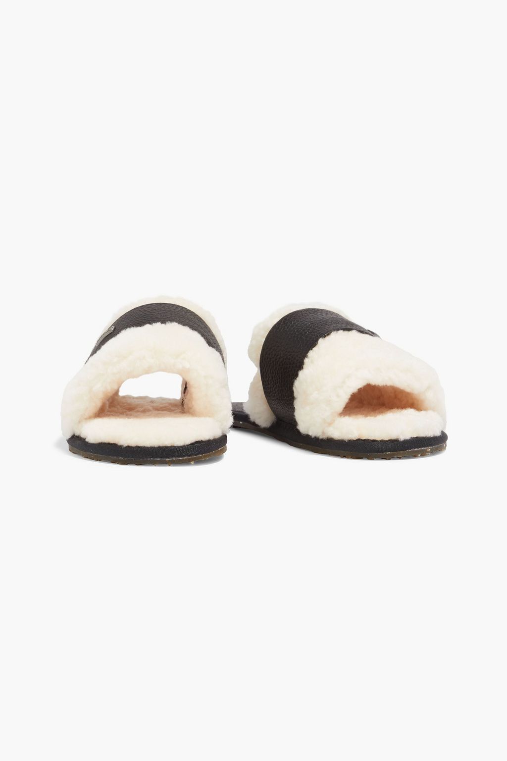 AUSTRALIA LUXE COLLECTIVE Muchas leather-trimmed shearling slides
