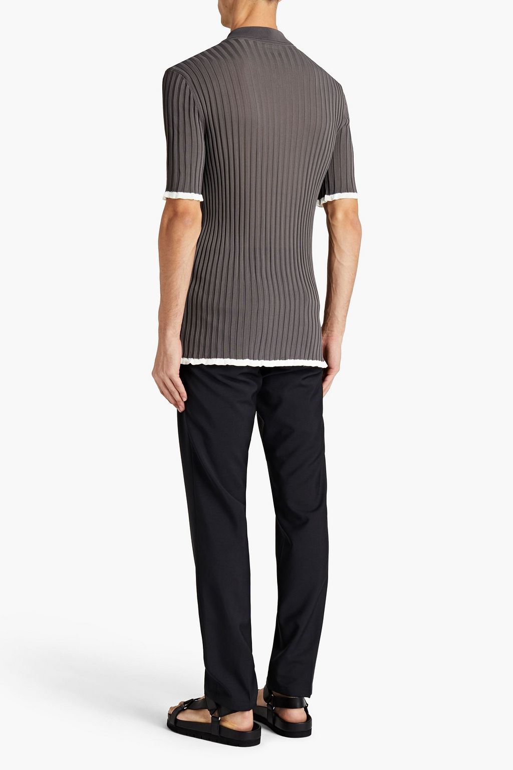 VALENTINO GARAVANI Ribbed jersey polo shirt