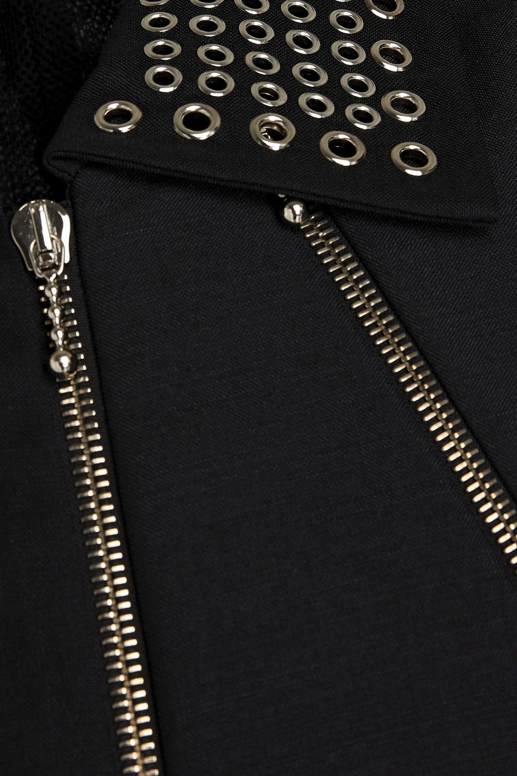 VALENTINO GARAVANI Eyelet-trimmed mohair and wool-blend jacket