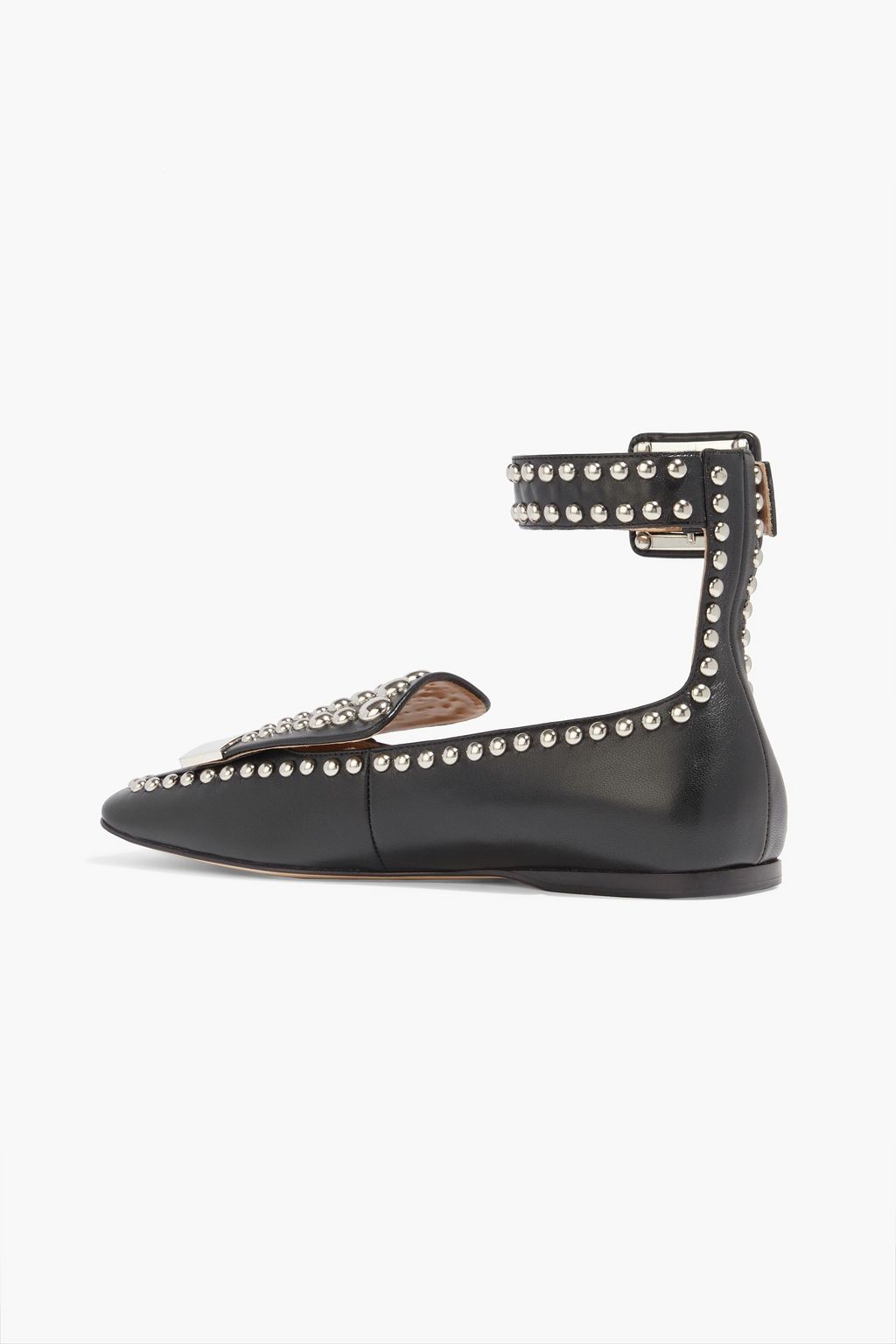 SERGIO ROSSI Studded leather loafers