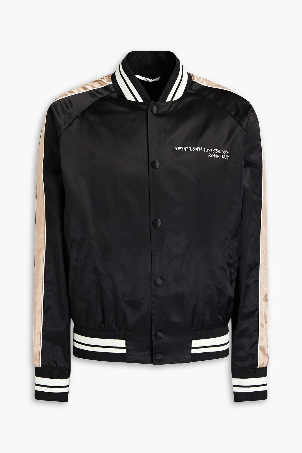 VALENTINO GARAVANI Embellished satin bomber jacket | THE OUTNET