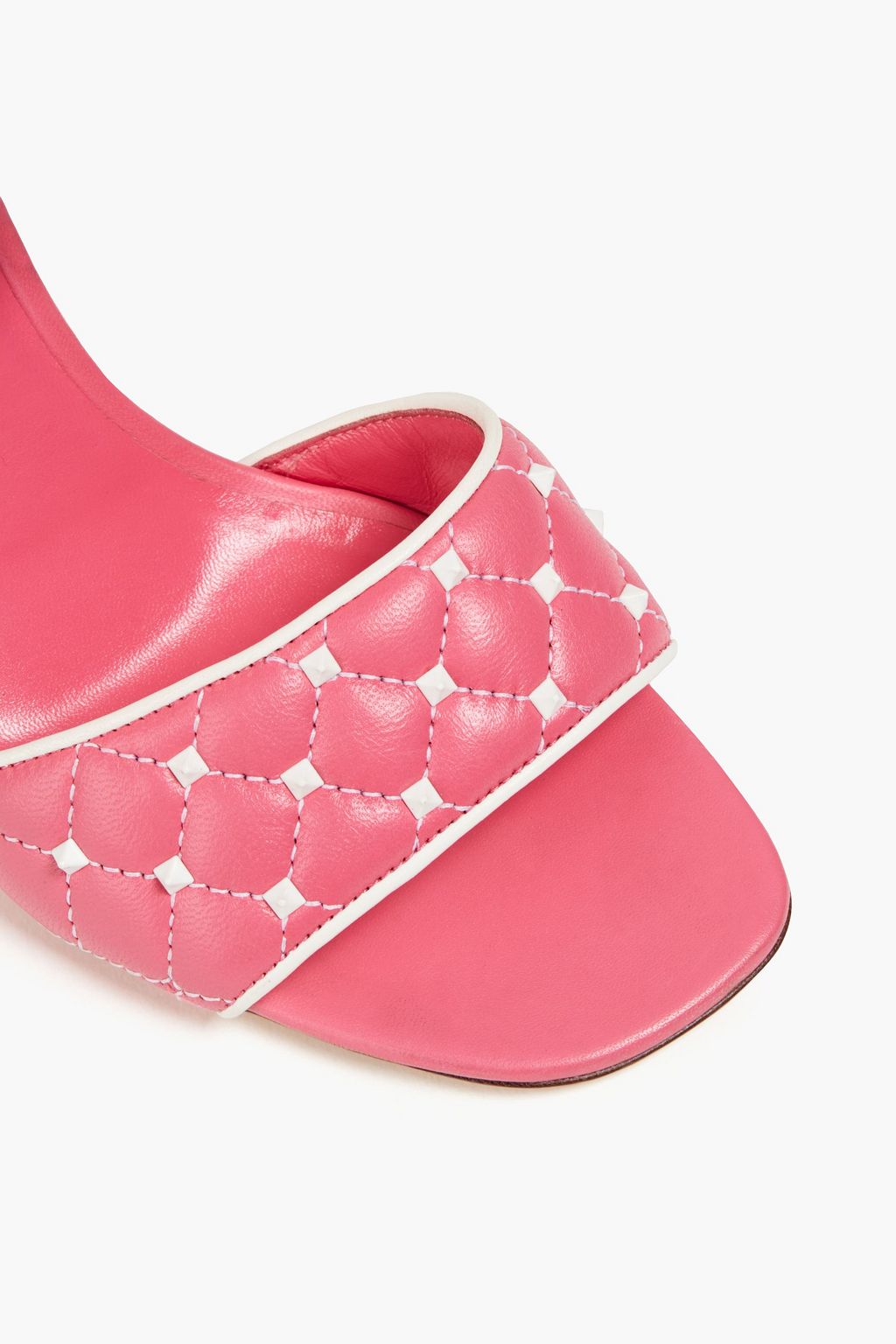 VALENTINO GARAVANI Rockstud Sandalen aus gestepptem Leder