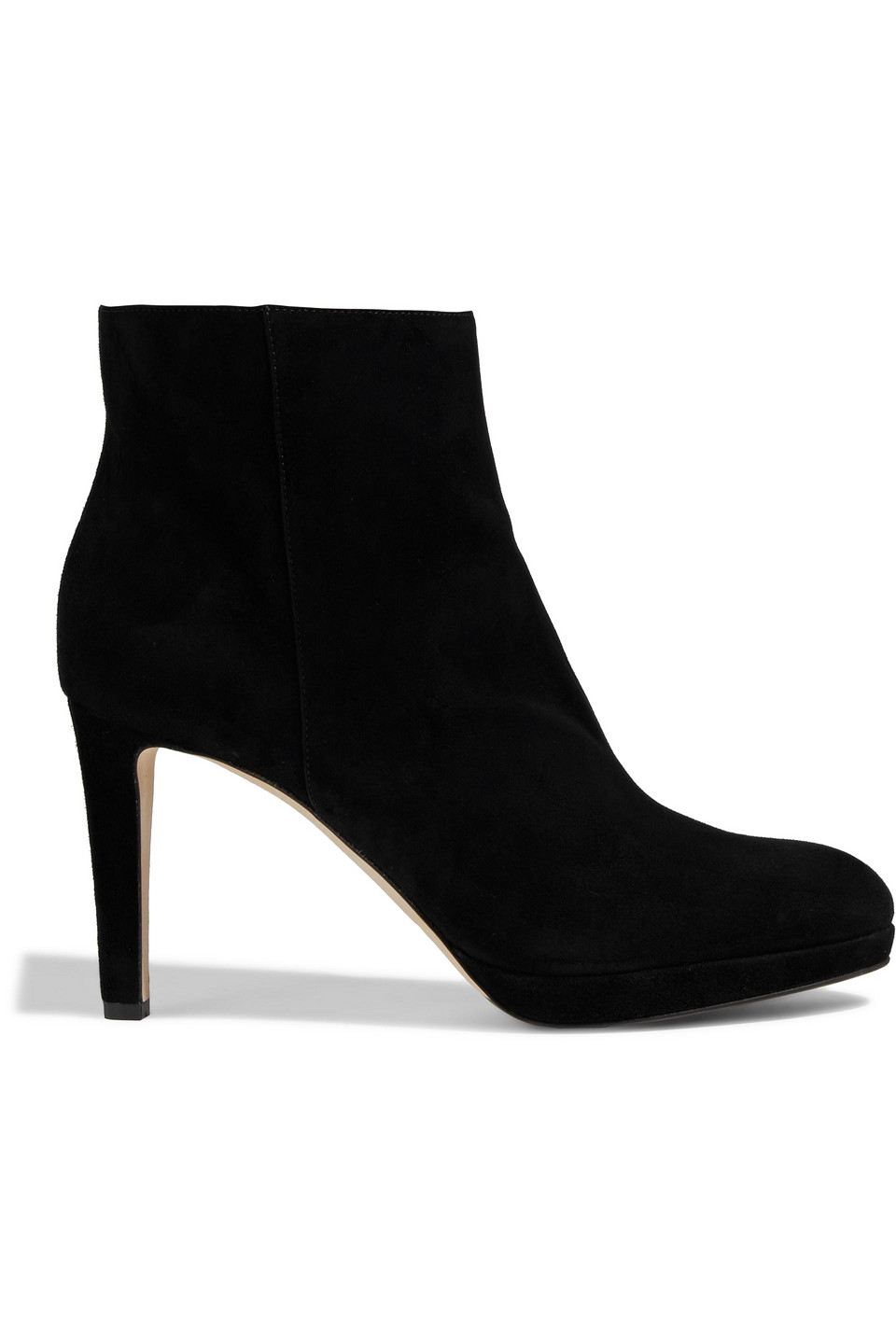 Sergio Rossi Suede Platform Ankle Boots In Black