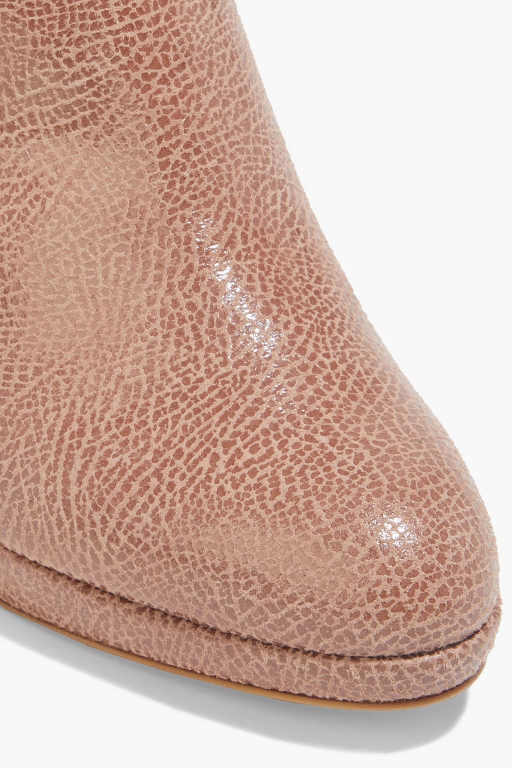 SERGIO ROSSI Textured-suede platform ankle boots