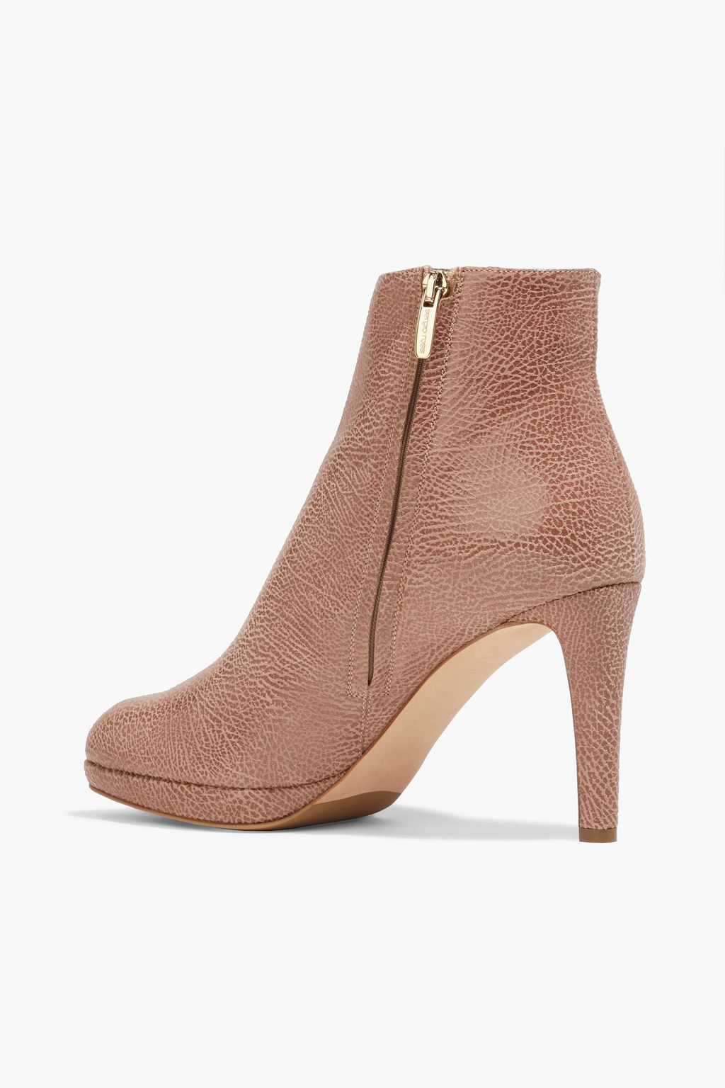 SERGIO ROSSI Textured-suede platform ankle boots
