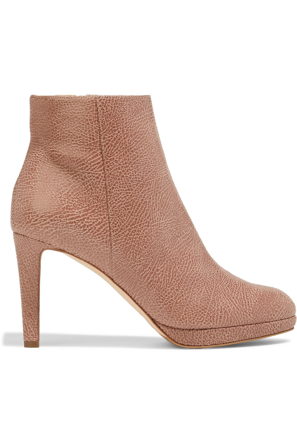 Sergio Rossi Textured-suede Platform Ankle Boots In Brown