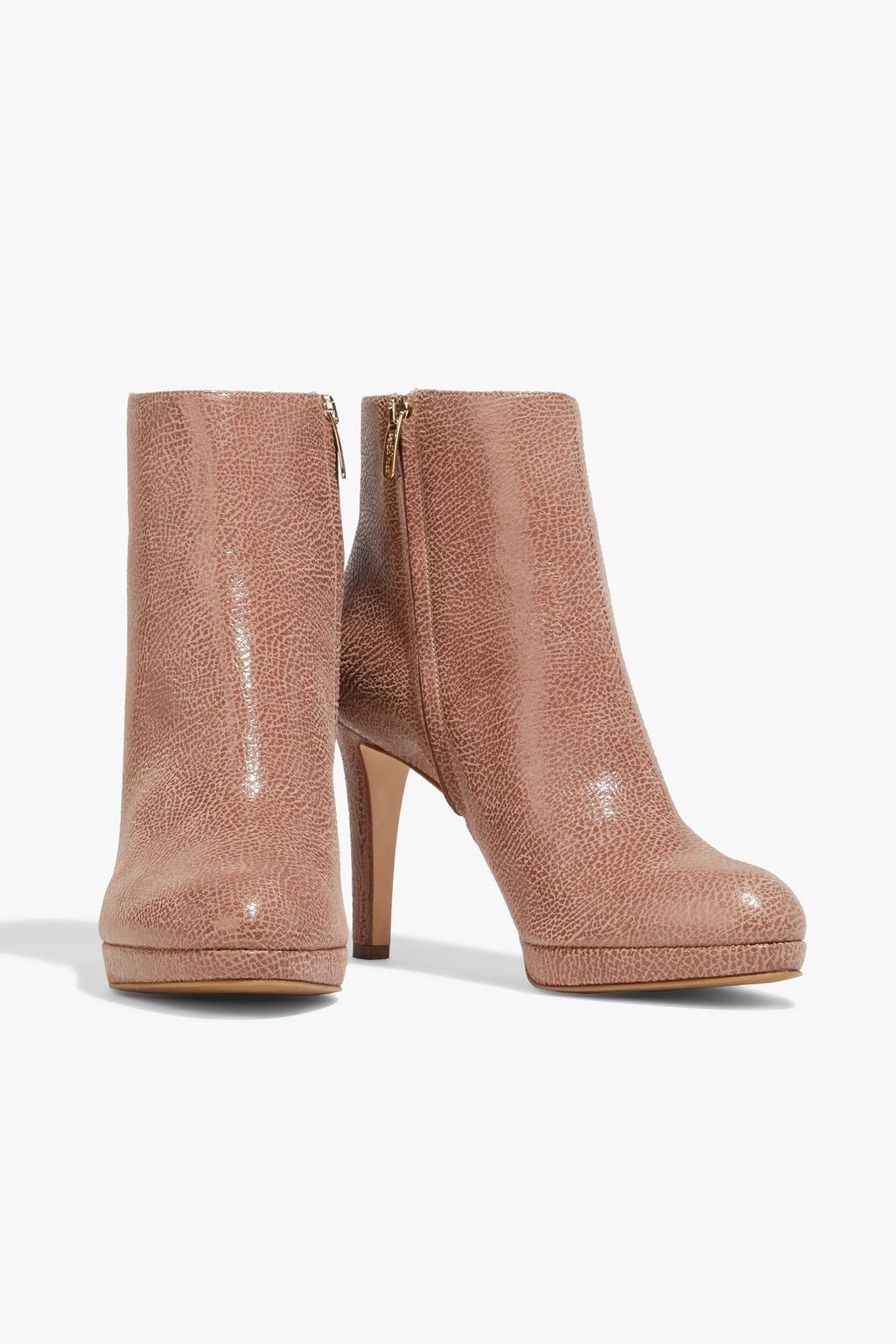 SERGIO ROSSI Textured-suede platform ankle boots