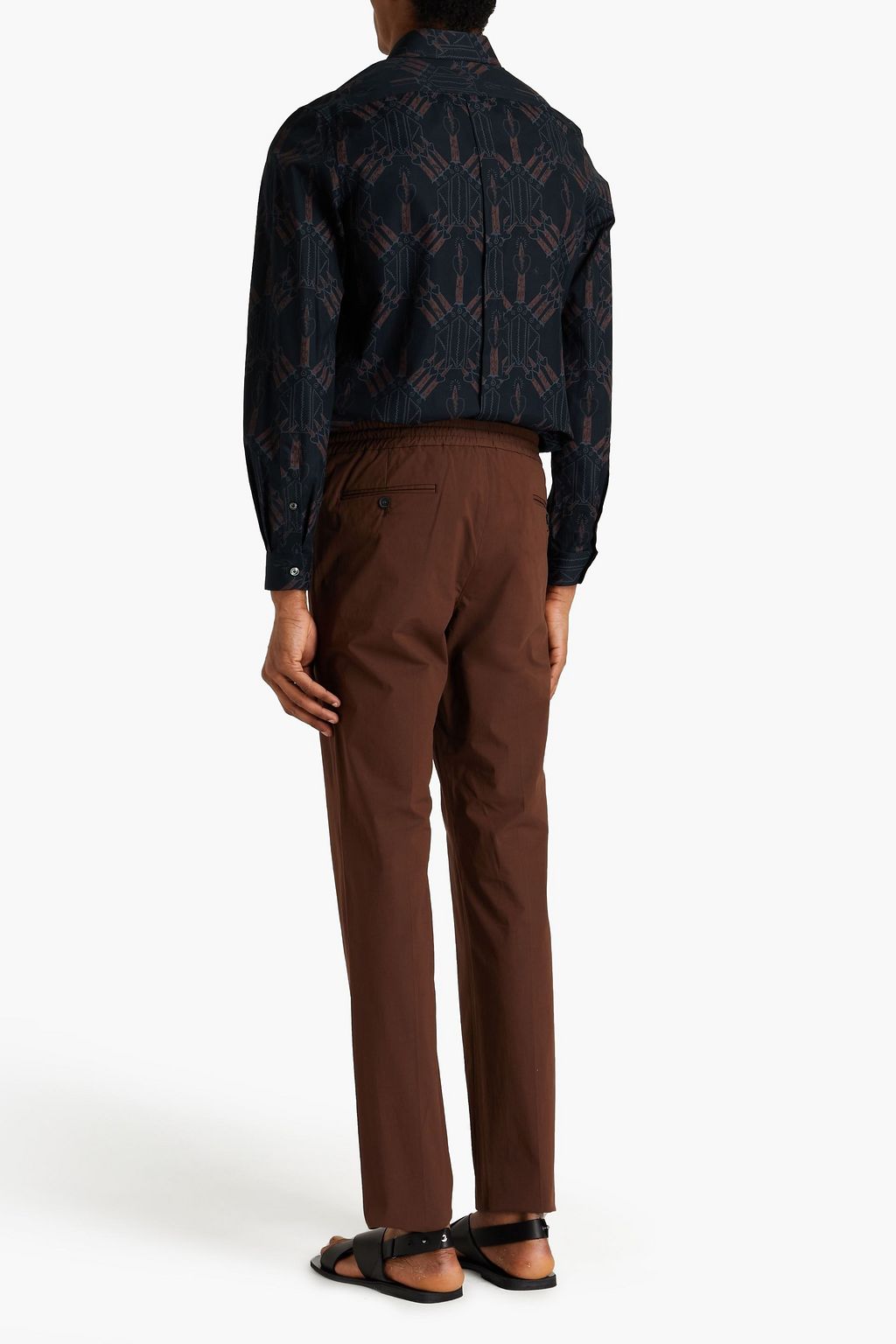 VALENTINO Stretch-cotton poplin drawstring pants