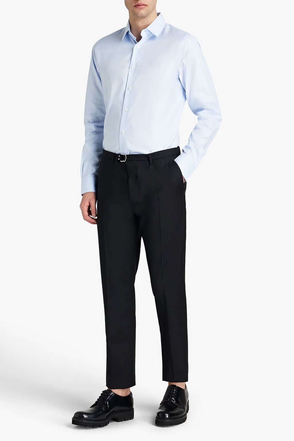 VALENTINO GARAVANI Tapered wool and mohair-blend pants