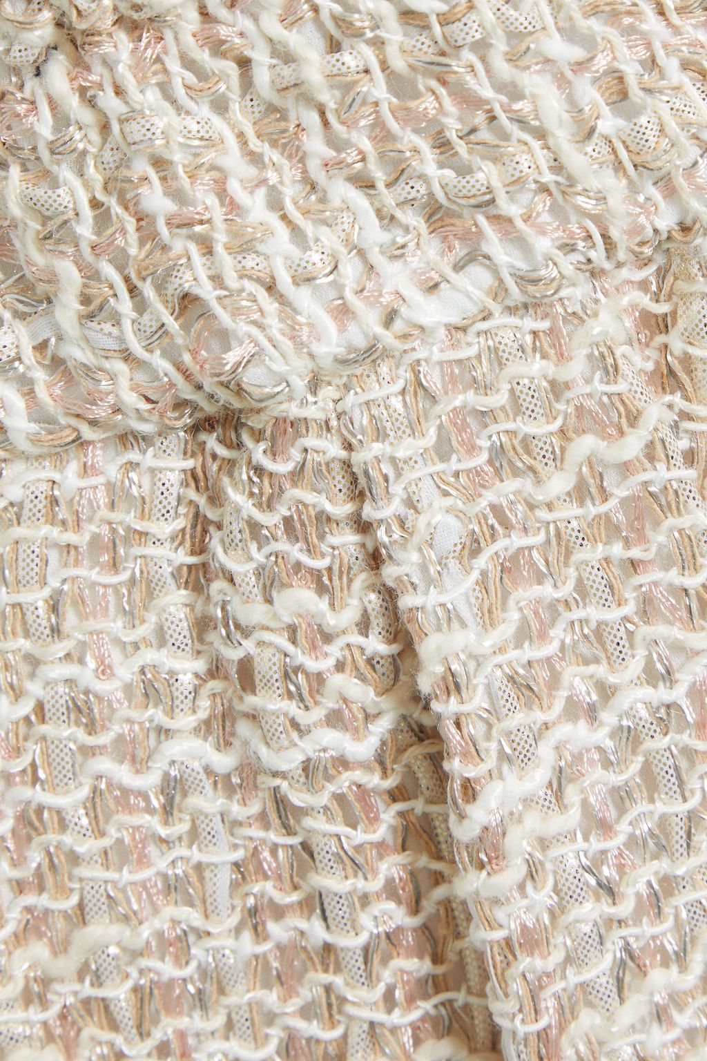 IRO Ournisa frayed pleated metallic tweed short