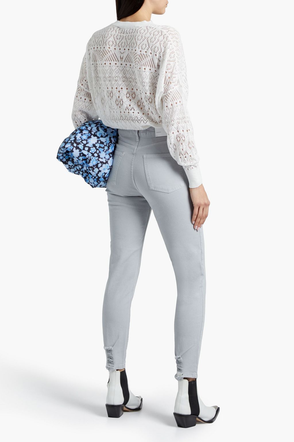 IRO Sorbon cropped distressed high-rise skinny jeans