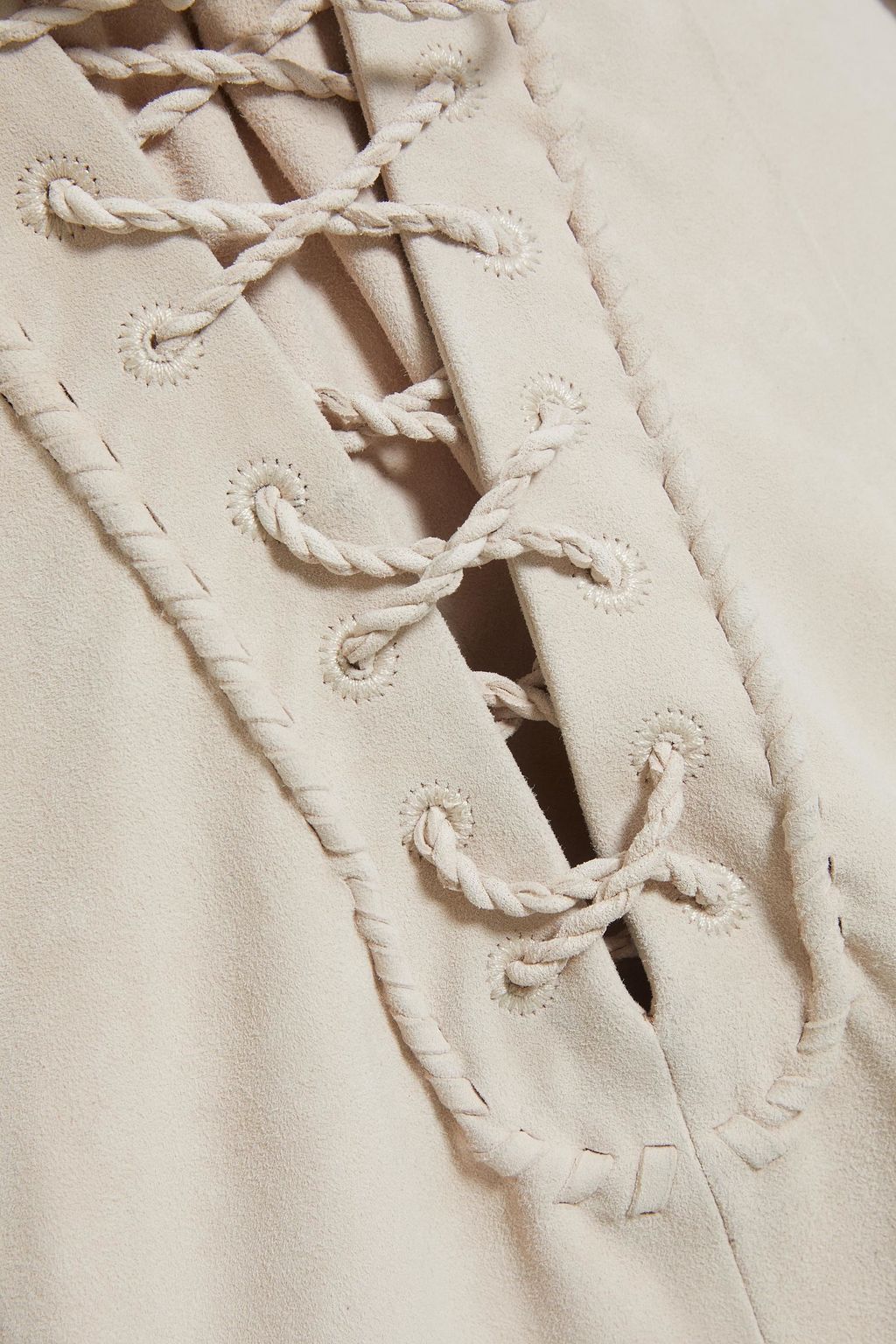 IRO Dhitia lace-up suede mini dress