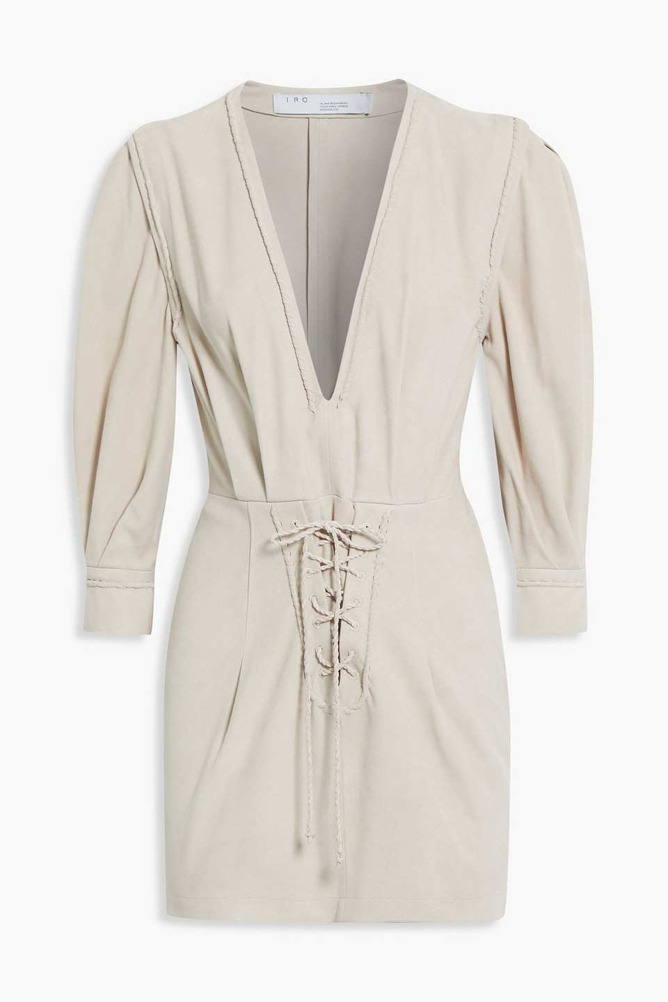 Dhitia lace-up suede mini dress