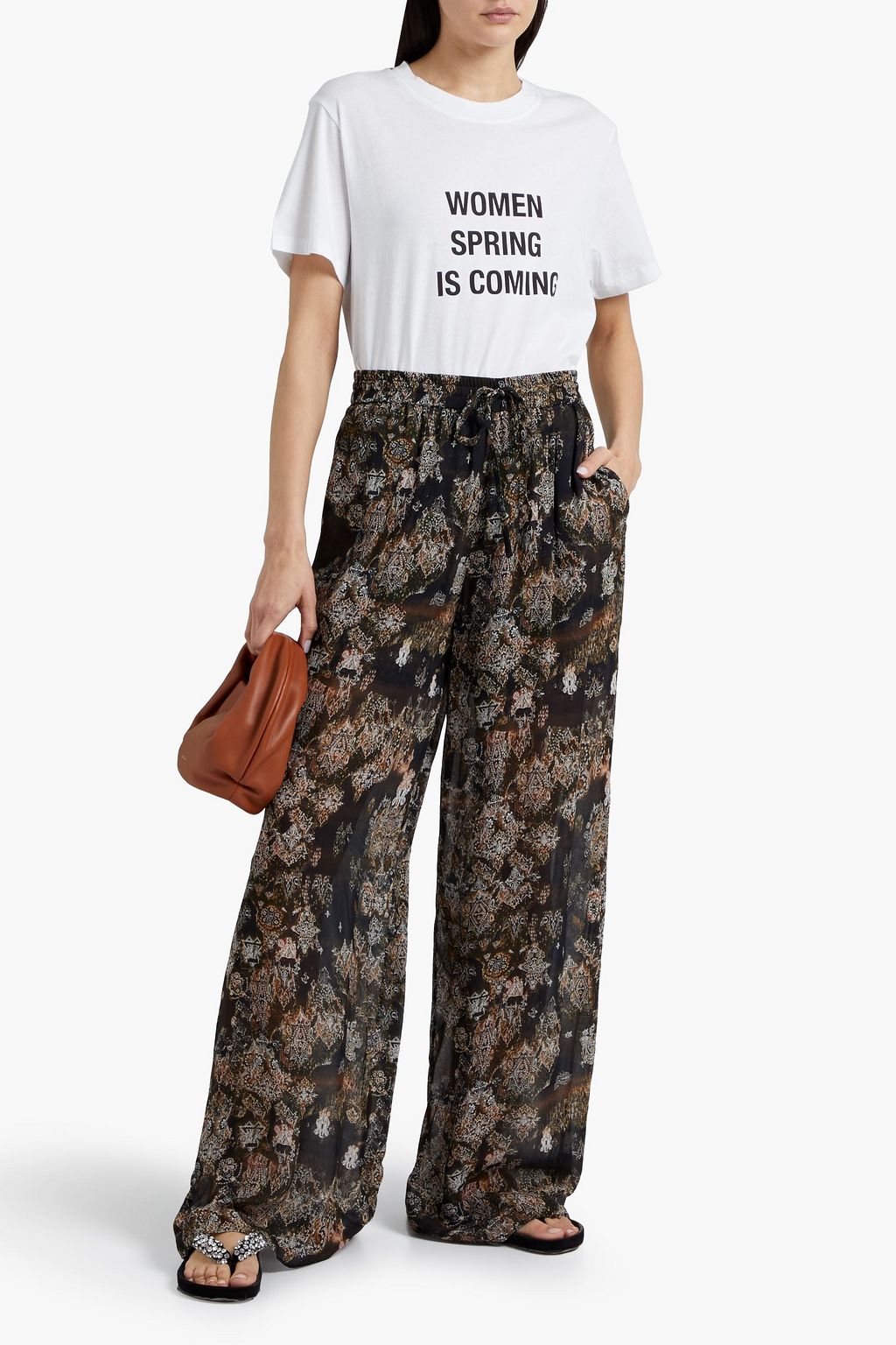 IRO Wyona printed cotton-jersey T-shirt