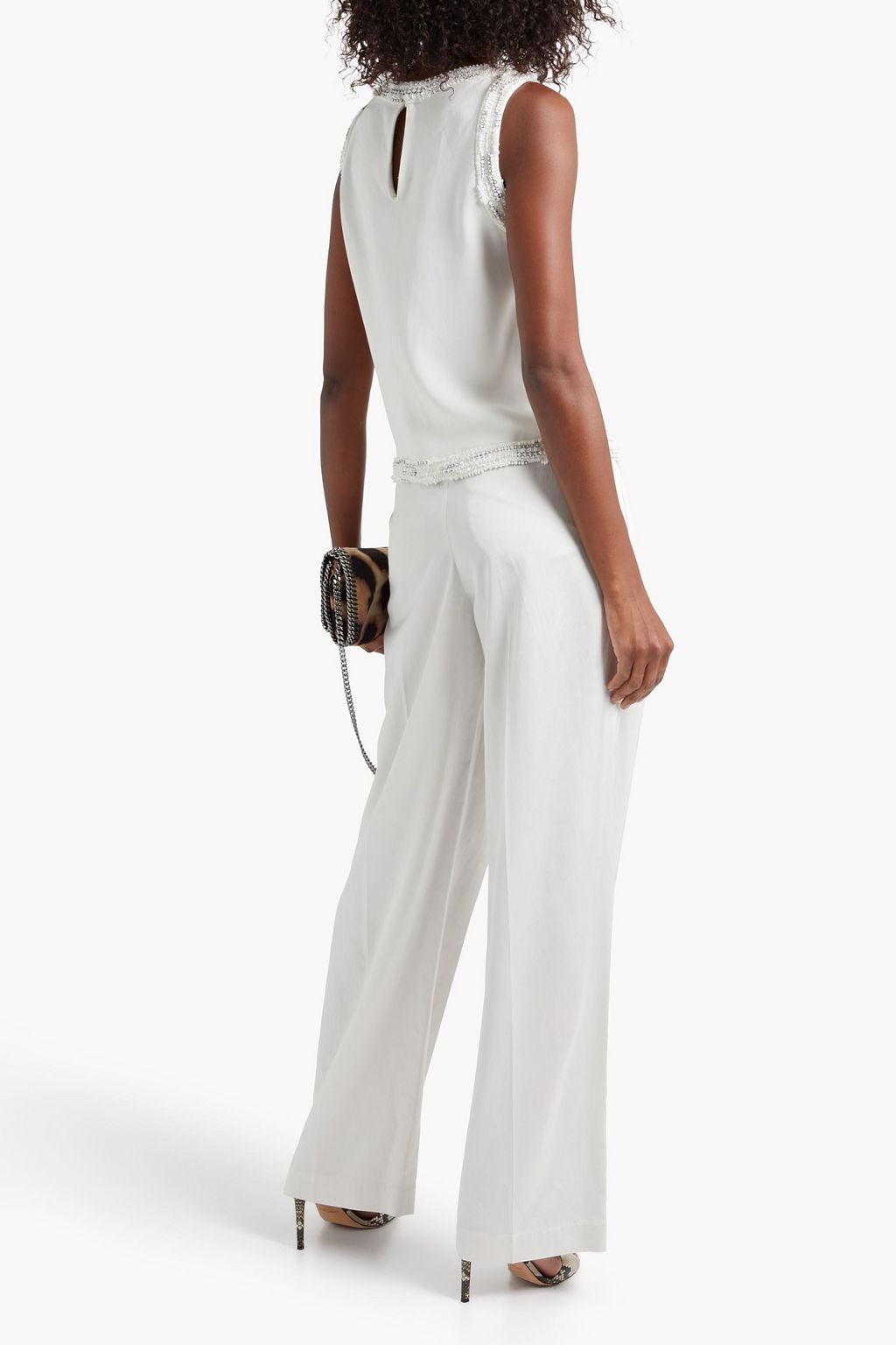 ETRO Embellished crepe top